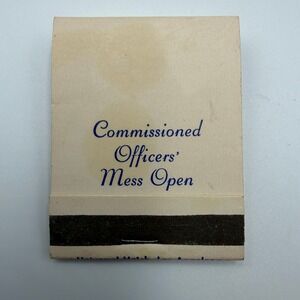 Vintage Naval Station Long Beach Commissioned Officers Mess Open Matchbook
